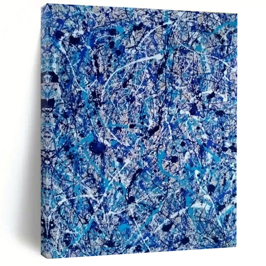 Blue - Splattered Abstract Art for Creative Studio & Bohemian - Style Home DLZ1773