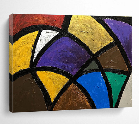Colorful Geometric Mosaic Art for Modern Living Room & Creative Office SC440