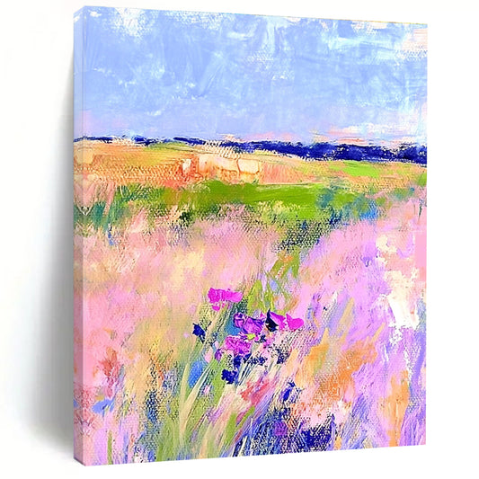 Pink Field with Flowers for Romantic Home Bedroom & Feminine Art Boutique STSC1018