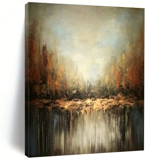 Autumn - Inspired Abstract Art for Rustic Cabin & Nature - Themed Restaurant DLZ1931
