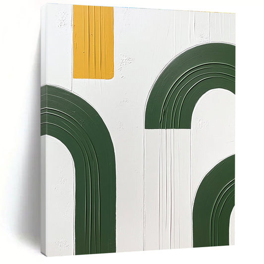 Green Arches and Yellow Strip Art for Modern Office & Architectural Studio STSC1092