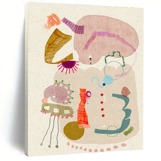 Whimsical Collage Art for Kids' Bedroom Play Corners DLZ0172