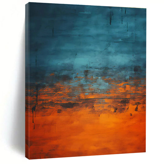 Repeated Blue - Orange Gradient Art for Living Room & Gallery DLZ0453