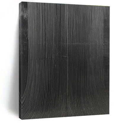 Black Ribbed Texture for Modern Office Lobby & Art Gallery STSC1280