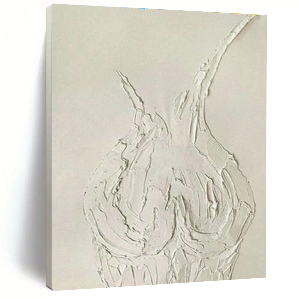 White Relief Human Form Art for Modern Art Gallery & Creative Studio Loft DLZ0997