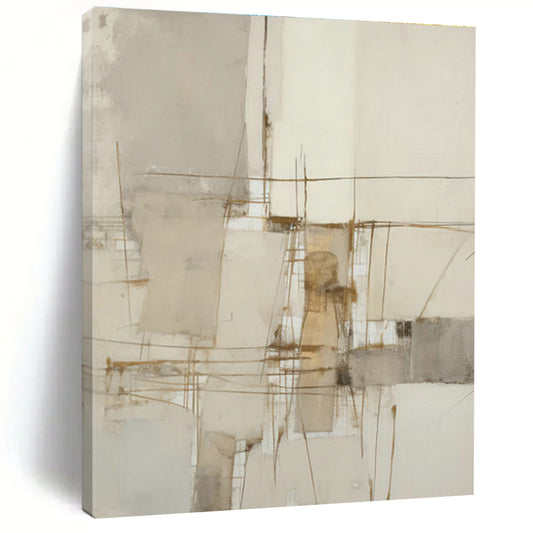 Linear Minimalist Abstract Art for Scandinavian Home & Modern Library DLZ1316