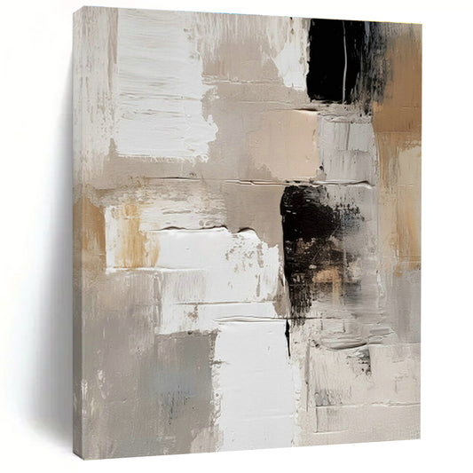 Gray - White - Black Abstract Art for Industrial - Chic Loft & Modern Art Museum DLZ0718