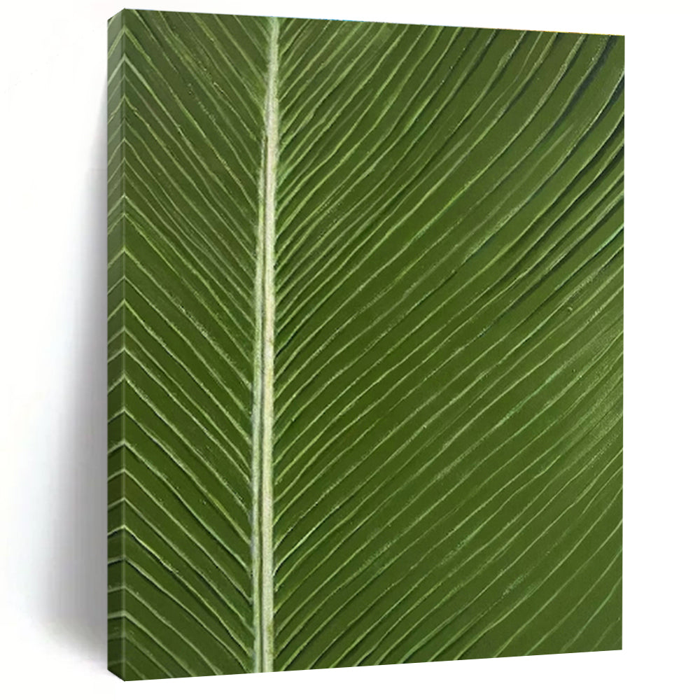 Green Leaf Veins Realistic Art for Garden House & Yoga Studio DLZ0585