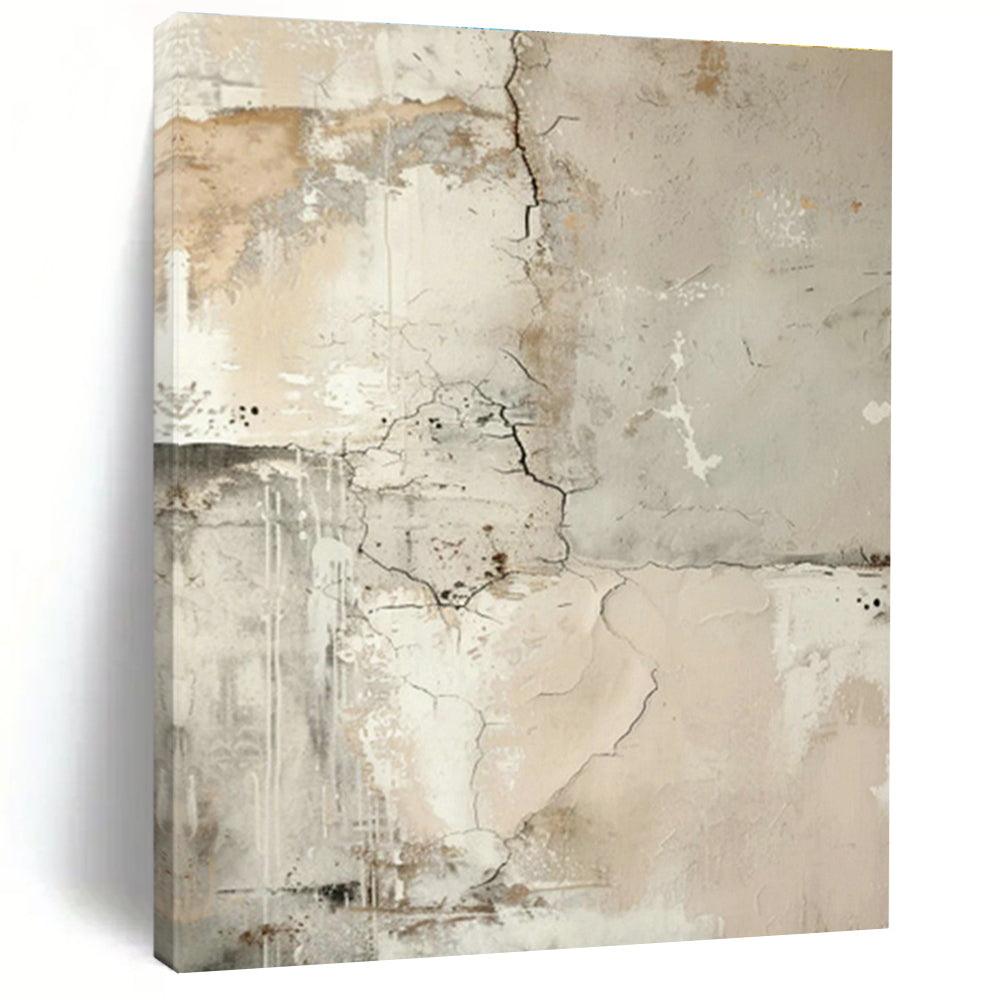Gray - White - Brown Abstract Art for Industrial Home & Art Gallery DLZ1258