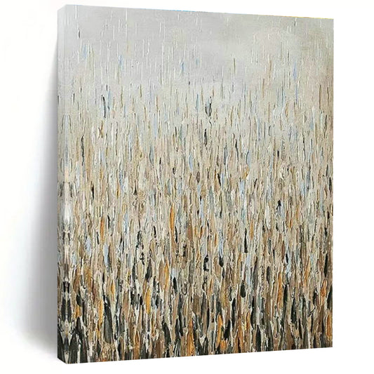 Gold - Blue Rain - like Abstract Art for Living Room & Dining Room DLZ0307