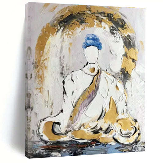 Abstract Buddha Painting for Zen Meditation Room & Spiritual Home Decor DLZ0862