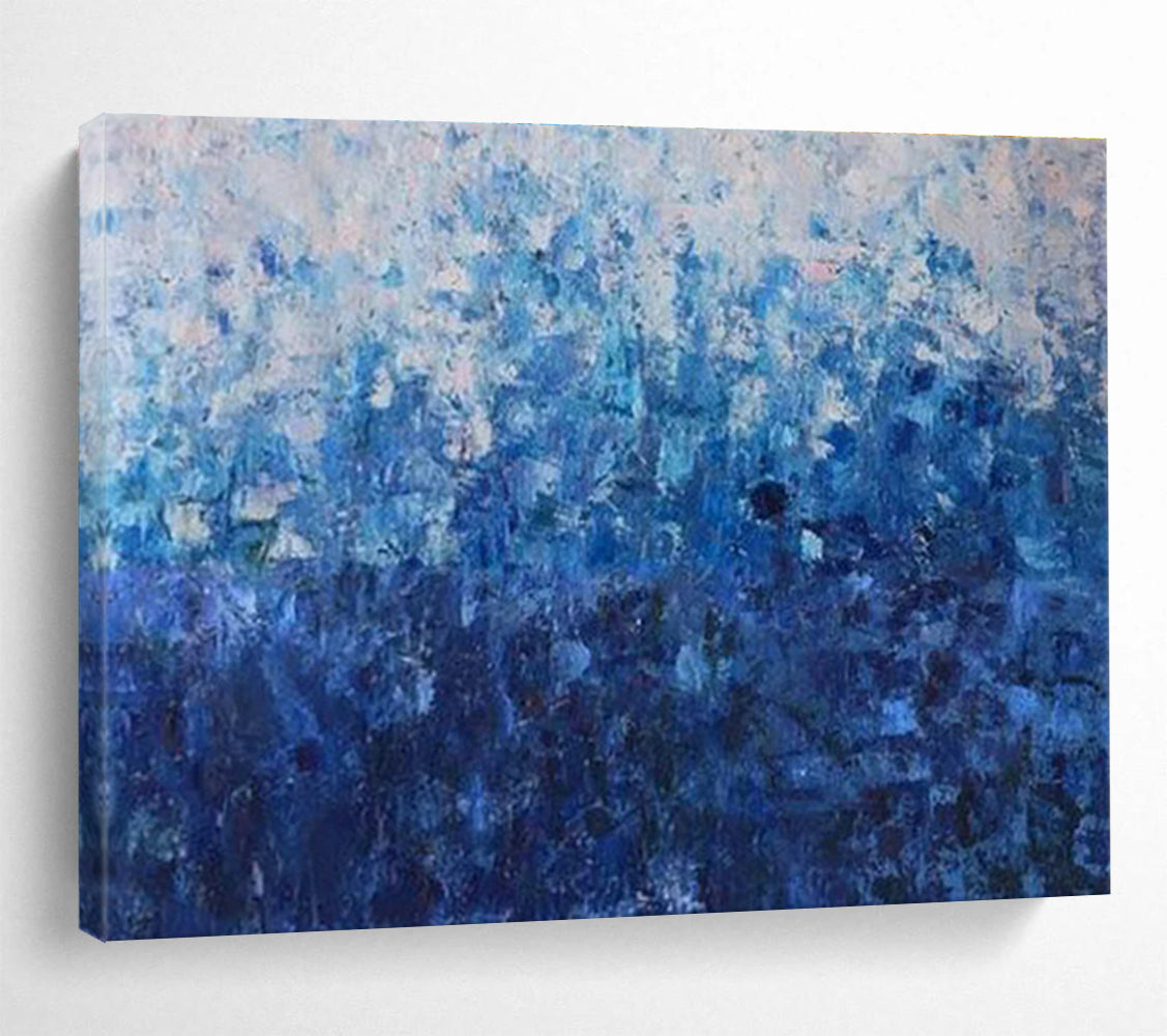 Gradient Blue Abstract Art for Modern Minimalist Office DLZ3044