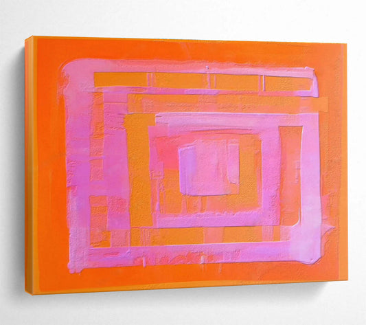 Orange - Pink Geometric Art for Bold Home Office DLZ2752