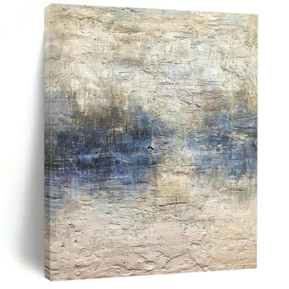 Gray - White - Blue Textured Art for Modern Art Studio & Spa - Inspired Home DLZ1862