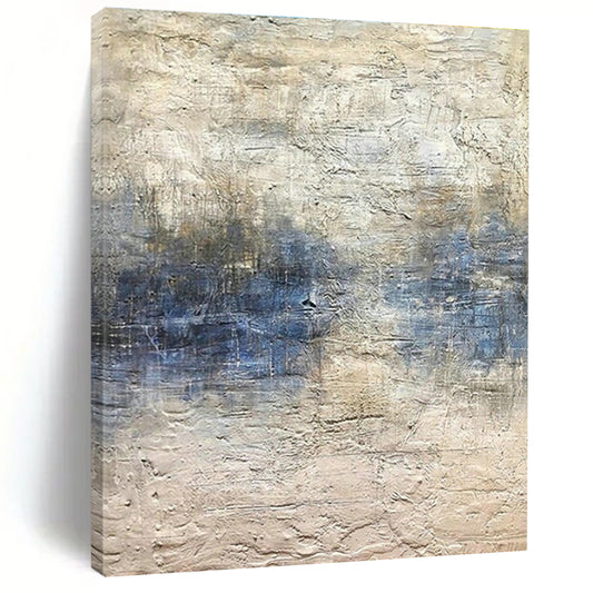 Gray - White - Blue Textured Art for Modern Art Studio & Spa - Inspired Home DLZ1862
