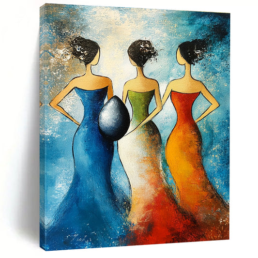 Three Women Art for Ethnic - Themed Boutique & Vibrant Home Dining Room STSC1444