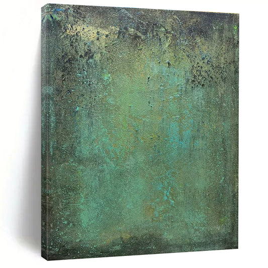 Teal - Green Textured Art for Eco - Friendly Home & Botanical Garden Center DLZ1486