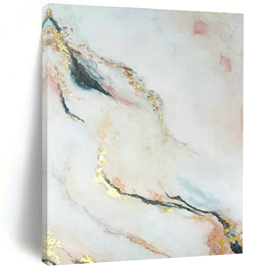 Pink & Gold Marble - Effect Art for Boutique Hotel Lobby & Glam Bathroom DLZ0673