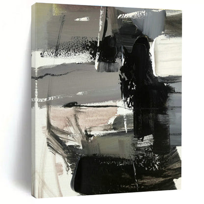 Black - Gray - White Abstract Art for Industrial Loft & Modern Office DLZ1270