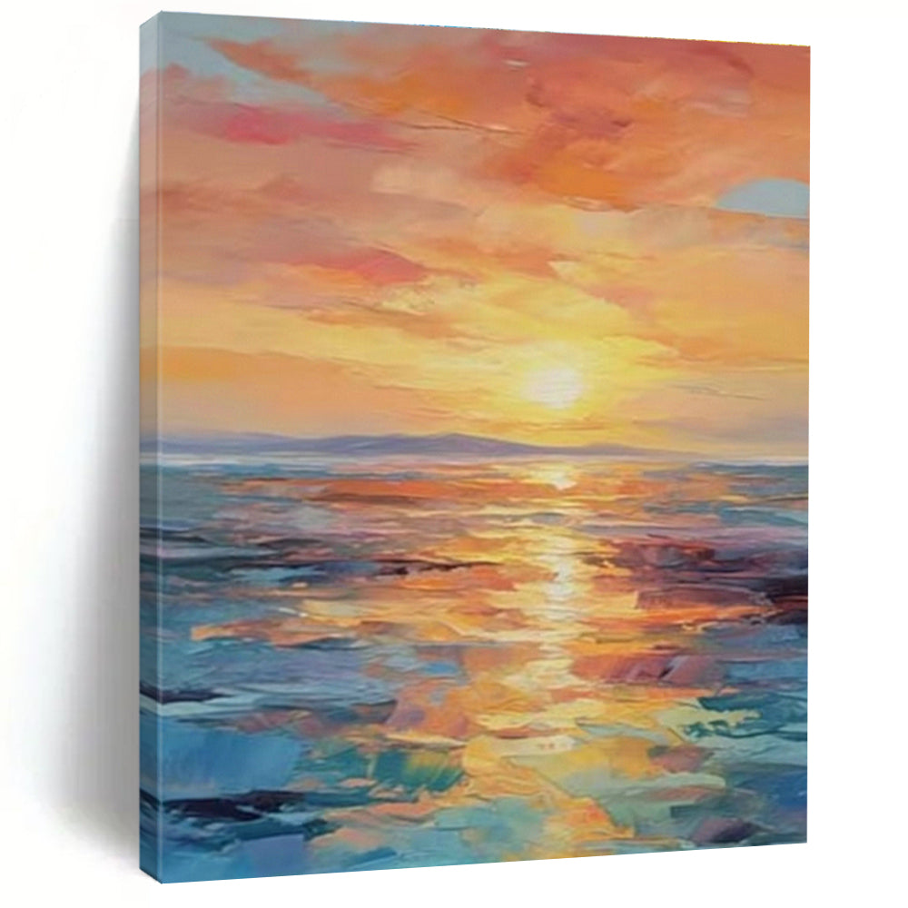 Sunset Ocean View Art for Coastal Home Bedroom & Beachfront Restaurant DLZ1533