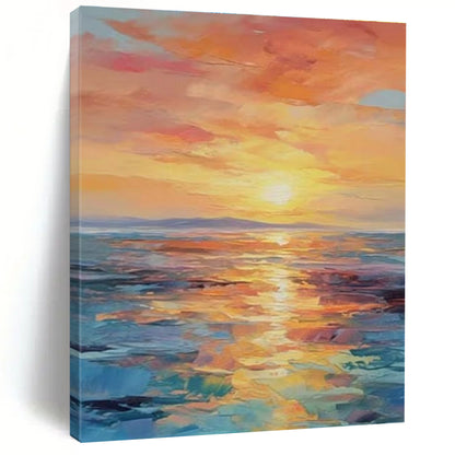 Sunset Ocean View Art for Coastal Home Bedroom & Beachfront Restaurant DLZ1533