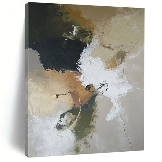 Neutral Tones Abstract for Timeless Home Library & Modern Office STSC254