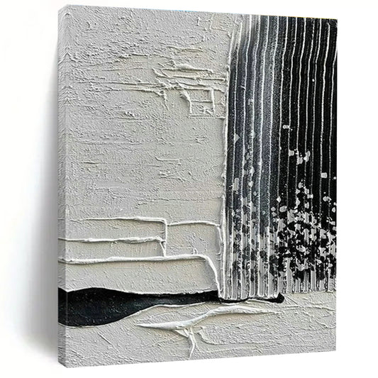 Grey - White Textured Abstract Art for Office & Living Room DLZ0436