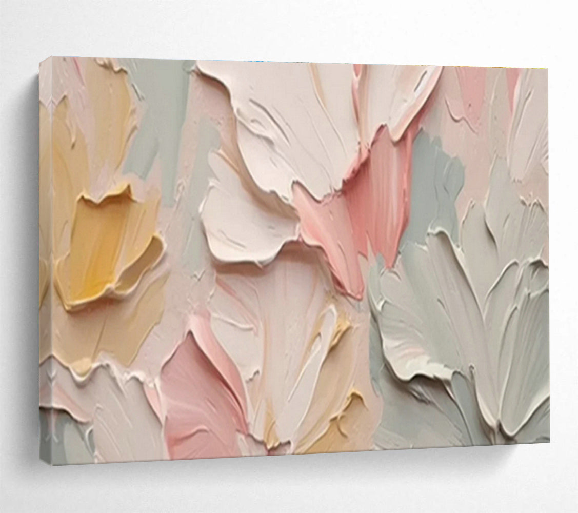 Textured Floral Relief Art for Elegant Bedroom Retreat DLZ3051