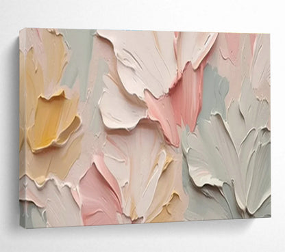 Textured Floral Relief Art for Elegant Bedroom Retreat DLZ3051