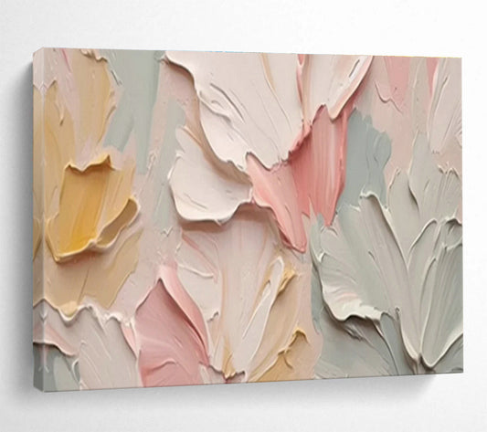 Textured Floral Relief Art for Elegant Bedroom Retreat DLZ3051