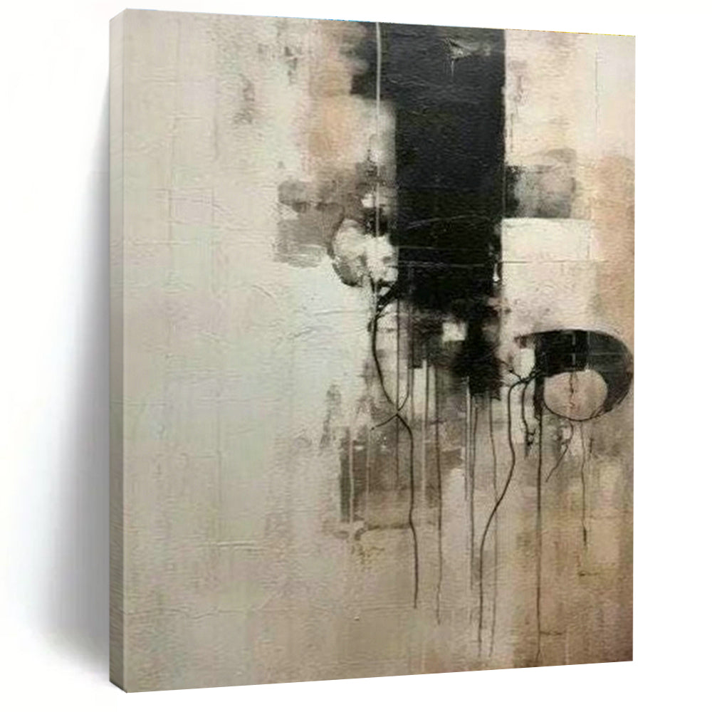 Black - White Abstract Drip Art for Office & Studio DLZ0386