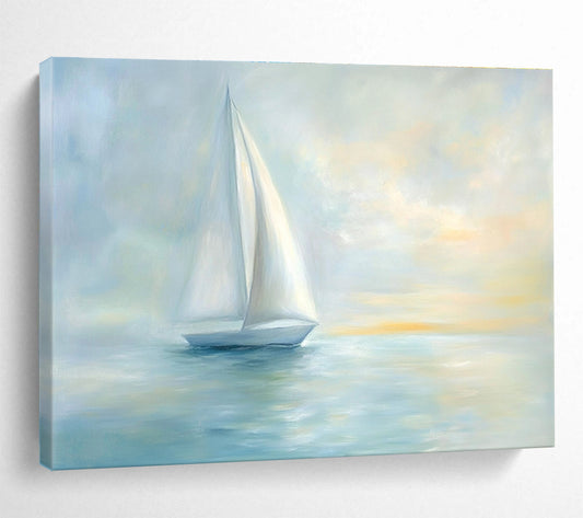 Peaceful Sailboat Art: Soothe Bedroom & Lakeside Cottage SC547