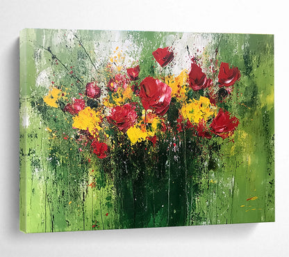 Expressive Flower Bouquet Art for Romantic Restaurant & Home Dining Room SC479