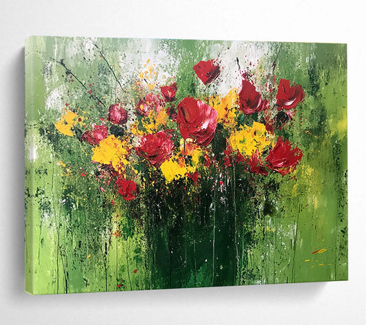 Expressive Flower Bouquet Art for Romantic Restaurant & Home Dining Room SC479