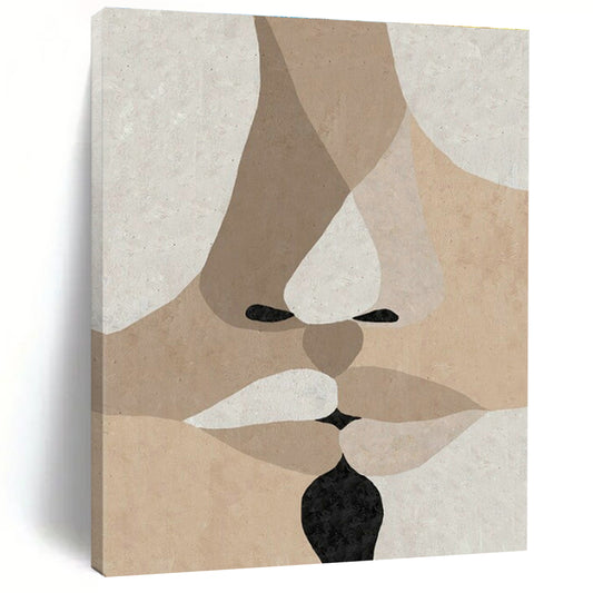 Abstract Face Collage Art for Bohemian Café & Art - Inspired Bedroom DLZ2065