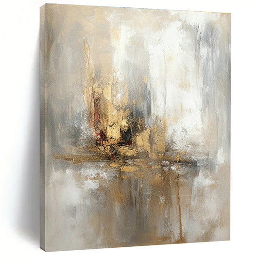 Gold - Gray Abstract for Luxury Hotel Ballroom & Glamorous Home Dining Room DLZ0894