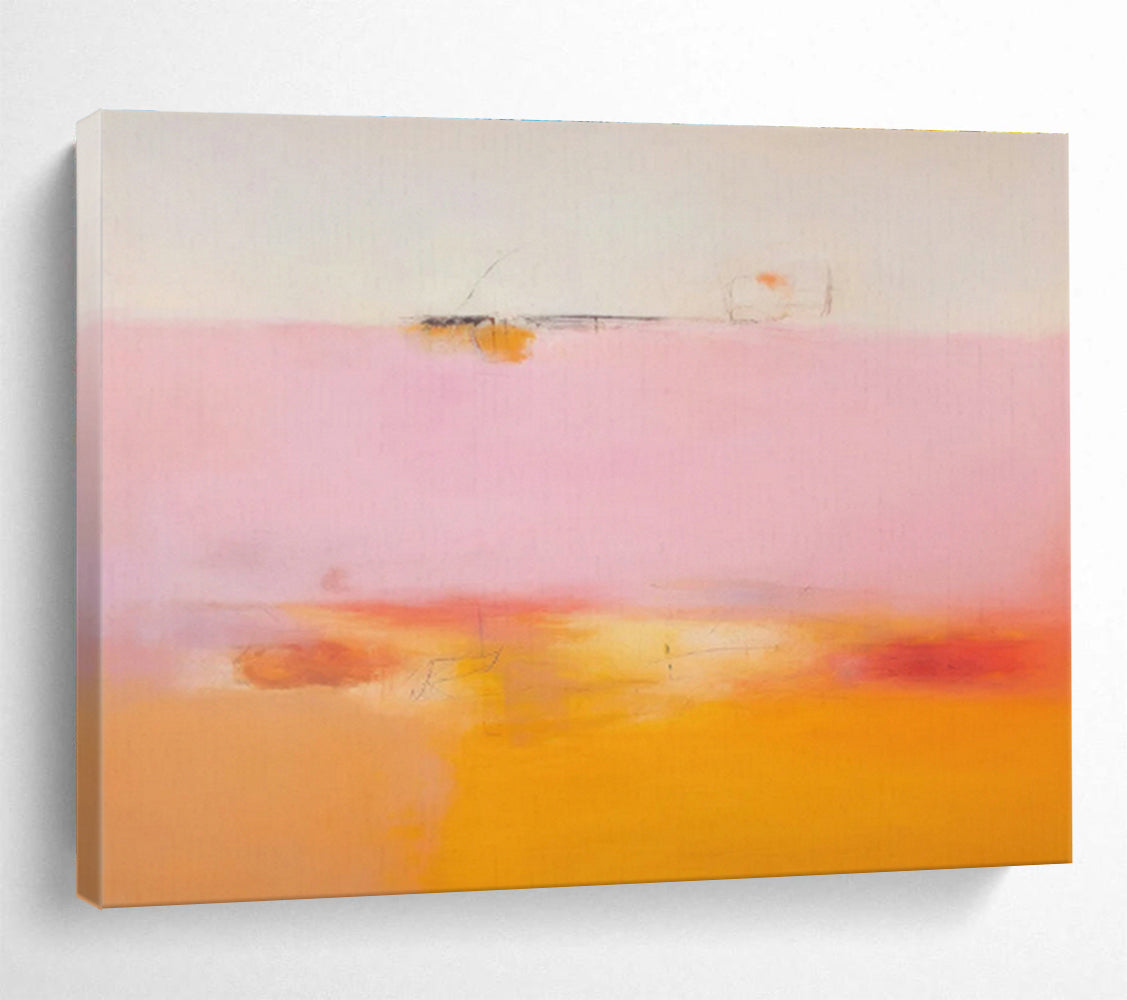 Pink - Orange Gradient Abstract Art for Sunny Breakfast Nook DLZ2860