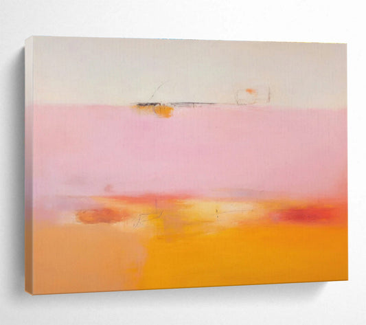Pink - Orange Gradient Abstract Art for Sunny Breakfast Nook DLZ2860