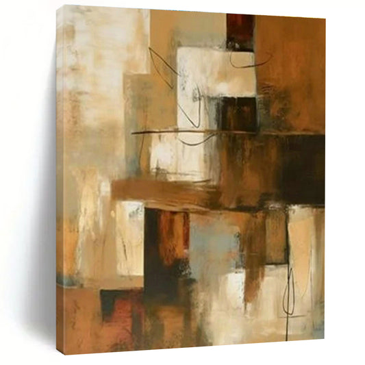 Geometric Warm - Toned Art for Modern Office & Art - Themed Restaurant DLZ1441