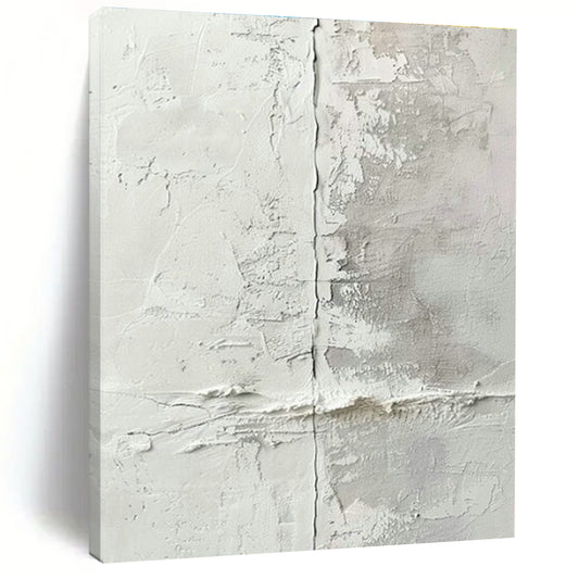 Gray - White Textured Abstract Art for Industrial - Chic Loft & Minimalist Art Gallery DLZ1913