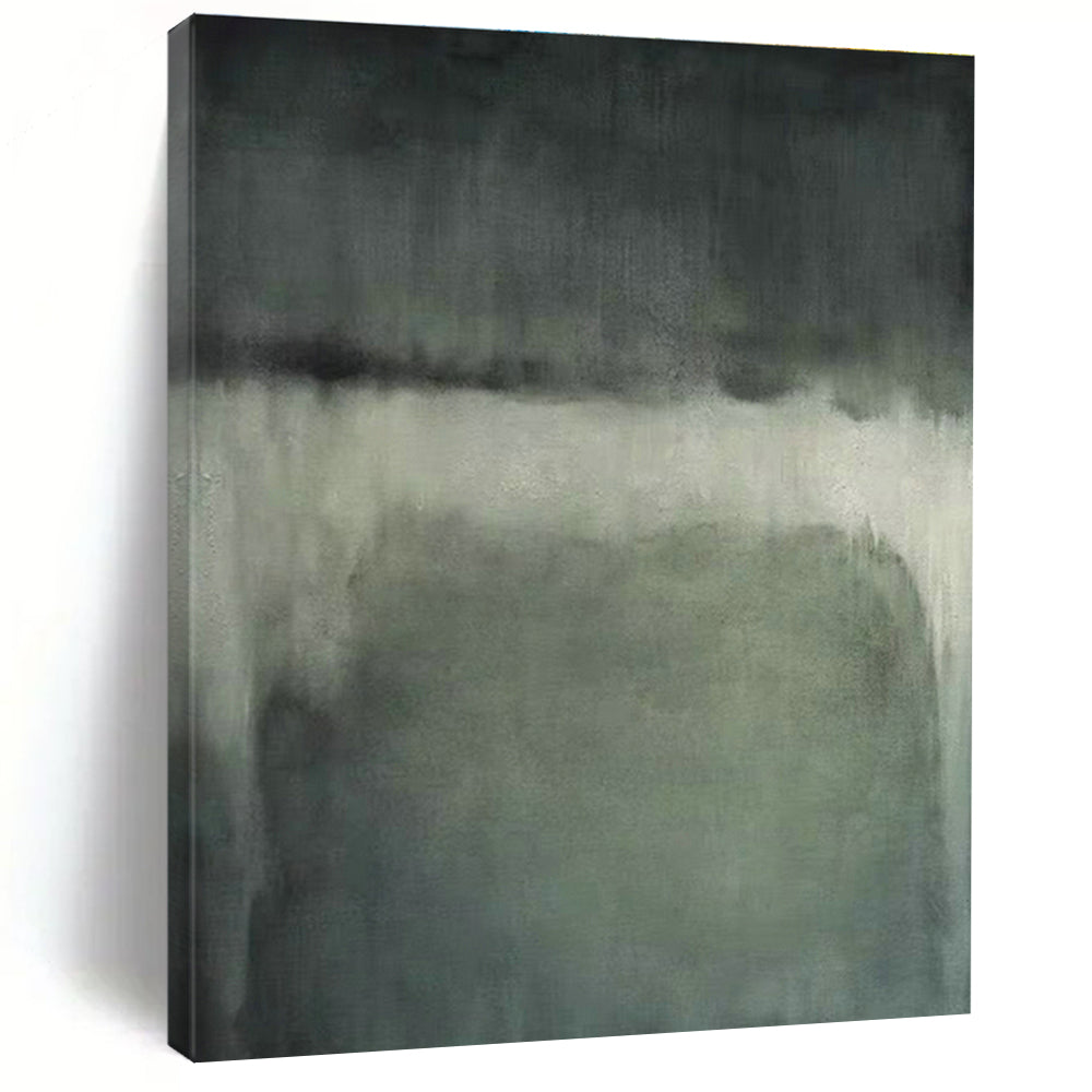 Gray - Green Gradient Abstract Art for Bedroom & Meditation Room DLZ1200