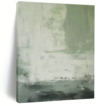 Green - Gray Abstract Art for Botanical Home Office & Eco - Friendly Café DLZ0835