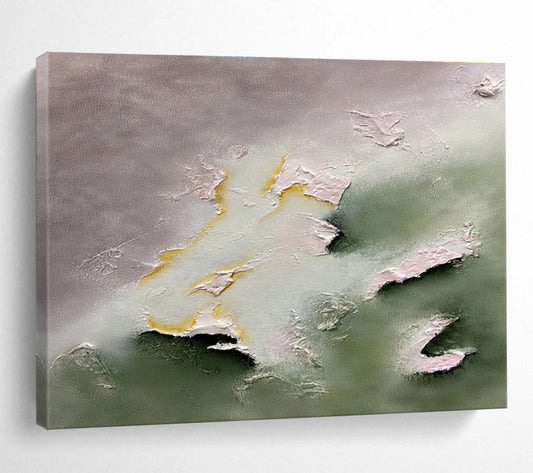 Pink - Green Textured Art for Feminine - Themed Beauty Salon Waiting Areas DLZ3302