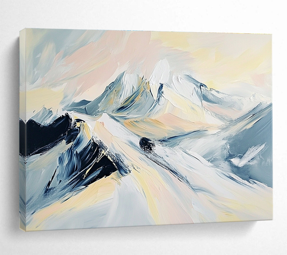 Abstract Mountain Peaks Art for Adventure - Themed Lodge & Modern Home Office SC199