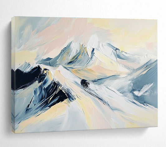 Abstract Mountain Peaks Art for Adventure - Themed Lodge & Modern Home Office SC199