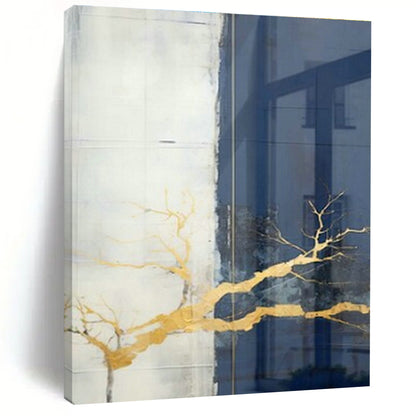 Gold - Branch Glass Abstract Art for Luxury Spa & Nature - Themed Art Gallery DLZ1948