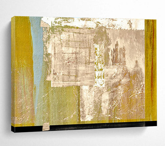 Yellow - Brown Geometric Abstract Art for Industrial - Style Hallway DLZ2777