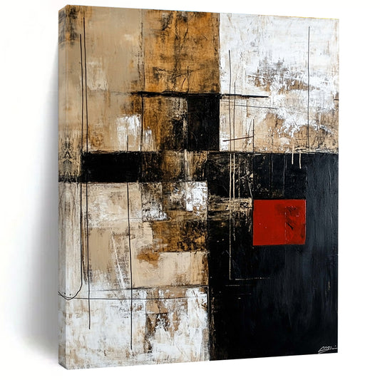 Brown and Black Geometric Abstract for Industrial - Style Loft & Contemporary Art Gallery STSC391