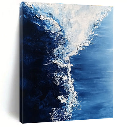 Textured Blue Ocean Waves for Nautical Restaurant & Coastal Home Office STSC348