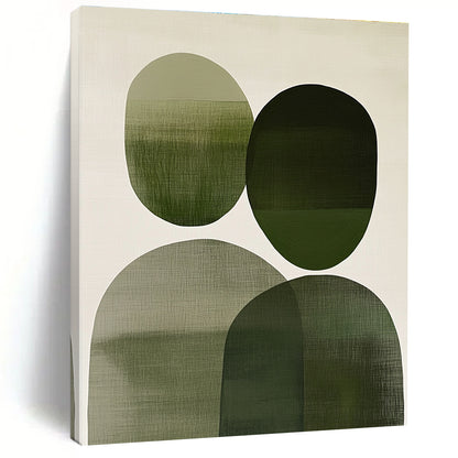 Overlapping Green Figures Art for Wellness Center & Family Home STSC1083